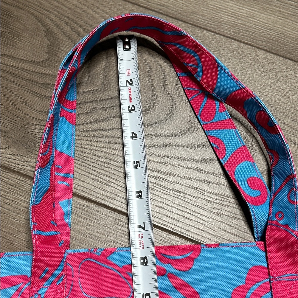 Lilly Pulitzer For Estee Lauder Tote Bag Blue Red - Picture 11 of 11